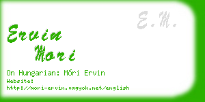 ervin mori business card